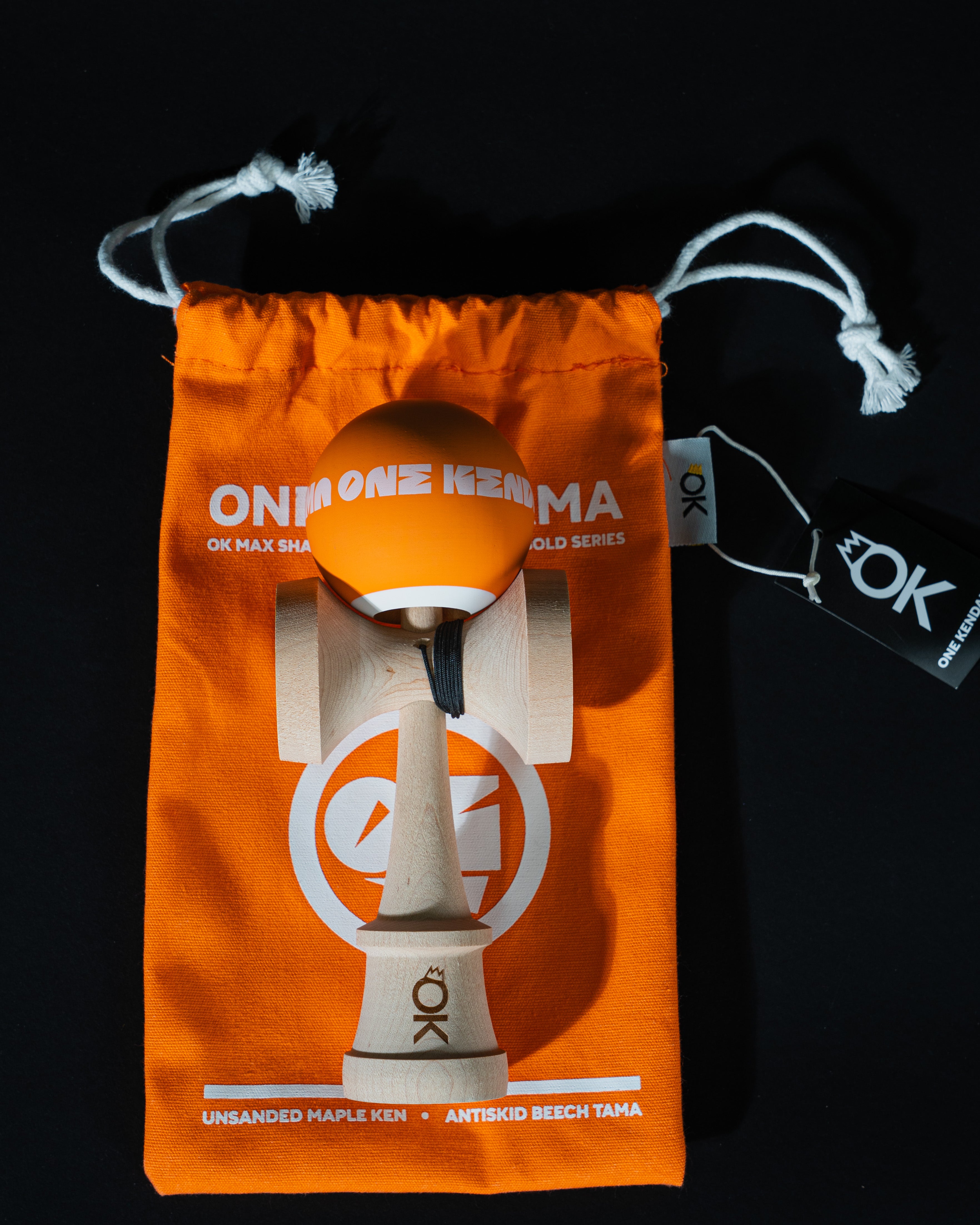 BALDMAN☯️ Seria Bold - Portocaliu - Lemn de arțar - OK MAX – One Kendama